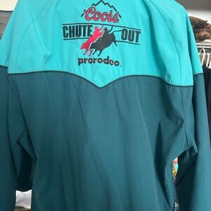 Coors 'Chute Out' ProRodeo Western Jacket - Teal/Turquoise